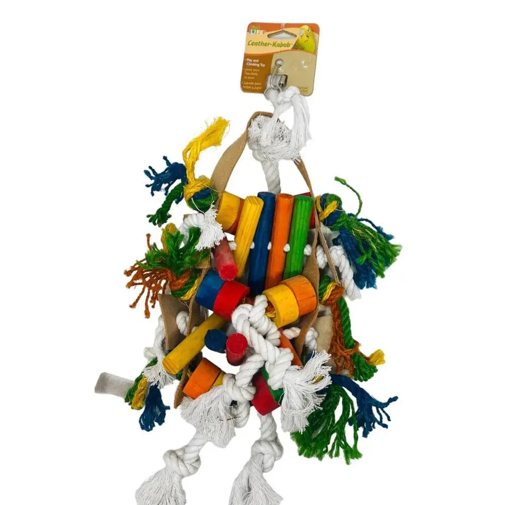 Bird Life Leather Kabob for Large Birds Play & Climbing Toy